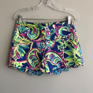 NWT Lilly Pulitzer Scalloped Shorts, 0